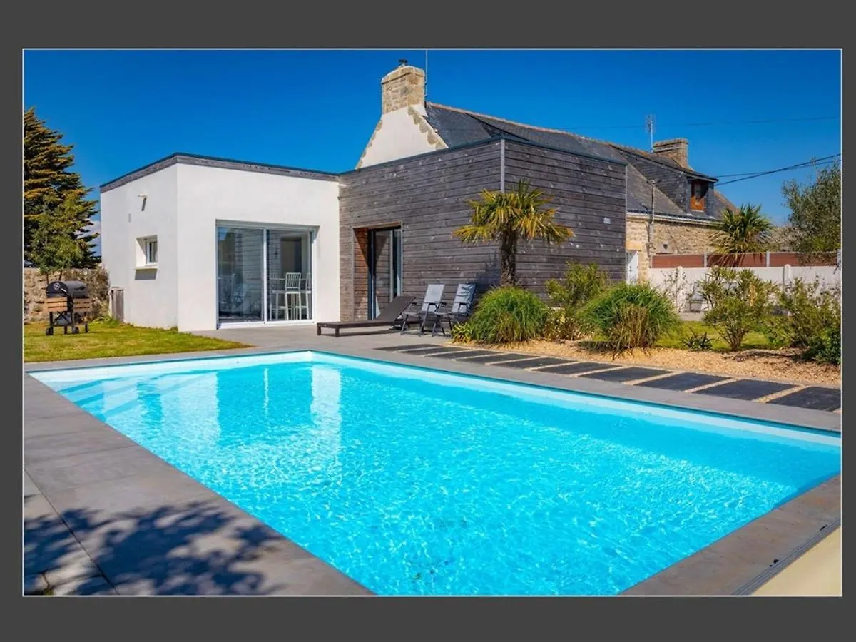 Maison Avec Piscine Chauffee, Jardin, Wifi, Proche Plages Et Commodites A Erdeven - Fr-1-397-53